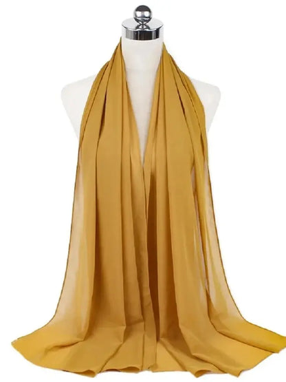 Ready-to-Wear Chiffon Hijab – Solid Color Instant Headscarf for Women
