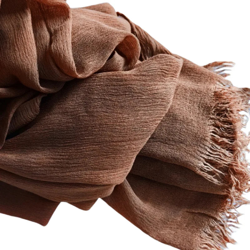 Women’s Crinkle Cotton Hijab – Oversized Rayon Scarf & Shawl Wrap