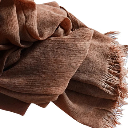 Women’s Crinkle Cotton Hijab – Oversized Rayon Scarf & Shawl Wrap